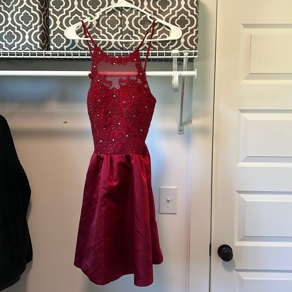 Dark red formal dress